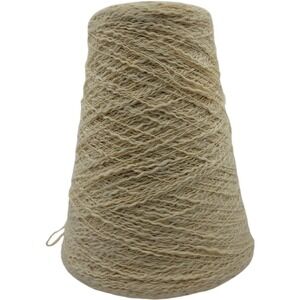 American Thread Natural Cream Cotton Knitting Weaving Vintage Yarn Cone